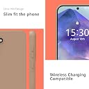 YATWIN Silicone Back Case for Samsung Galaxy A55, Soft-Touch Phone Back Cover for Samsung Galaxy A55-Milk Tee, Beige gallery image