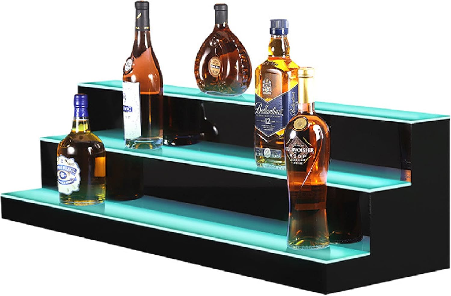 Lot De 2 étagères à 3 Niveaux Pour Bouteilles - Style Industriel En Bois Et Métal - Bar, Cuisine