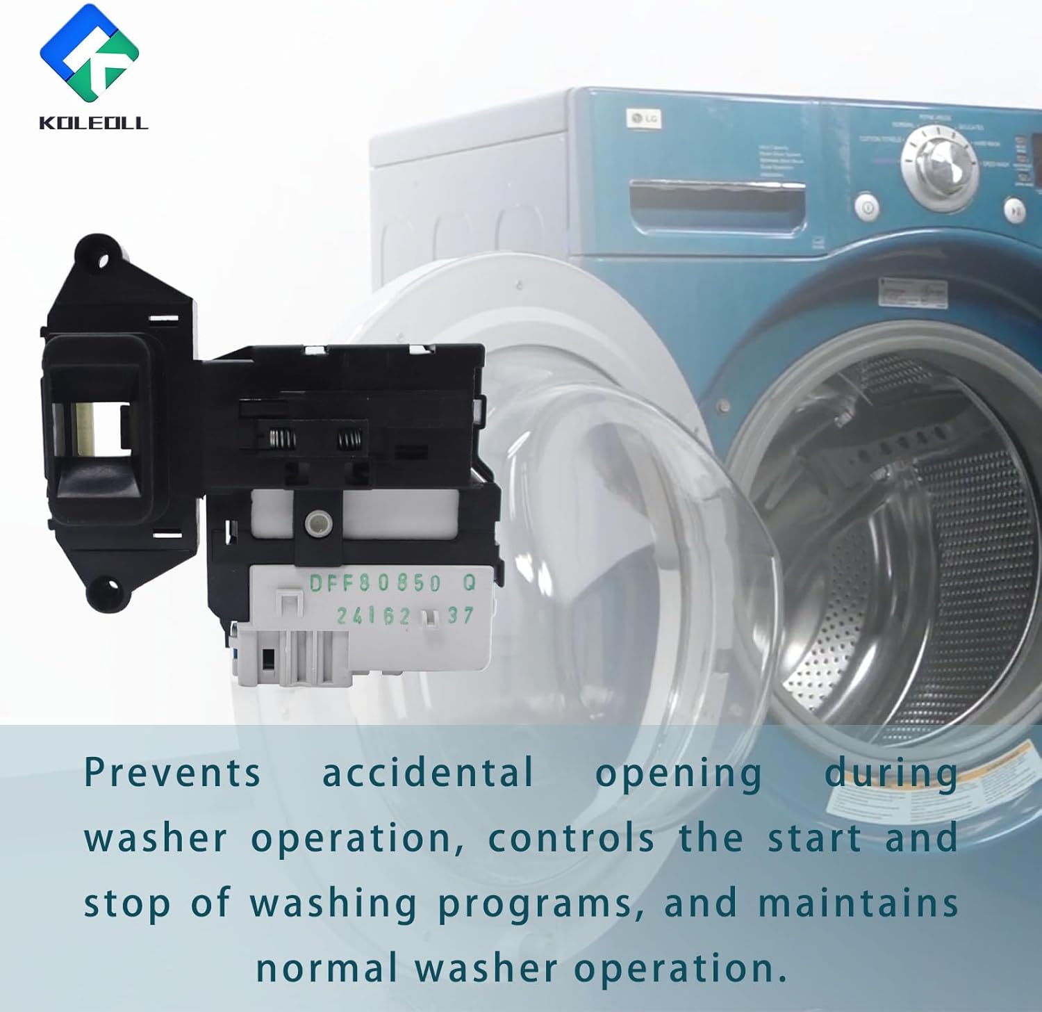 OEM EBF49827801 Washer Door Lock Switch Assembly Compatible with Kenmore LG Replaces 6601ER1004C 6601ER1004E EBF49827802 1268254 PS3533609 AP4998848 EAP3533609