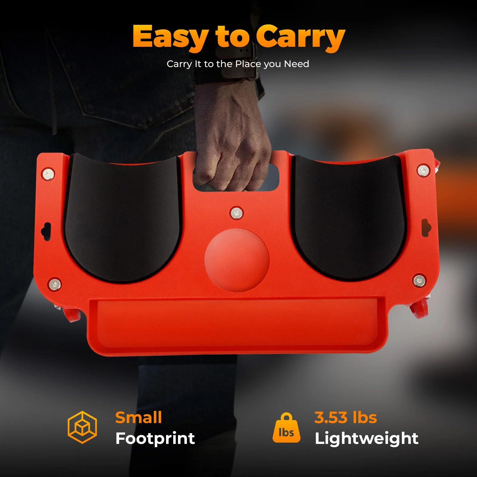 Rodilleras con 5 ruedas universales flexibles, material de polipropileno y esponja, capacidad de carga de 100 kg, cojín ergonómico para rodillas, fácil de transportar, ideal para construcción