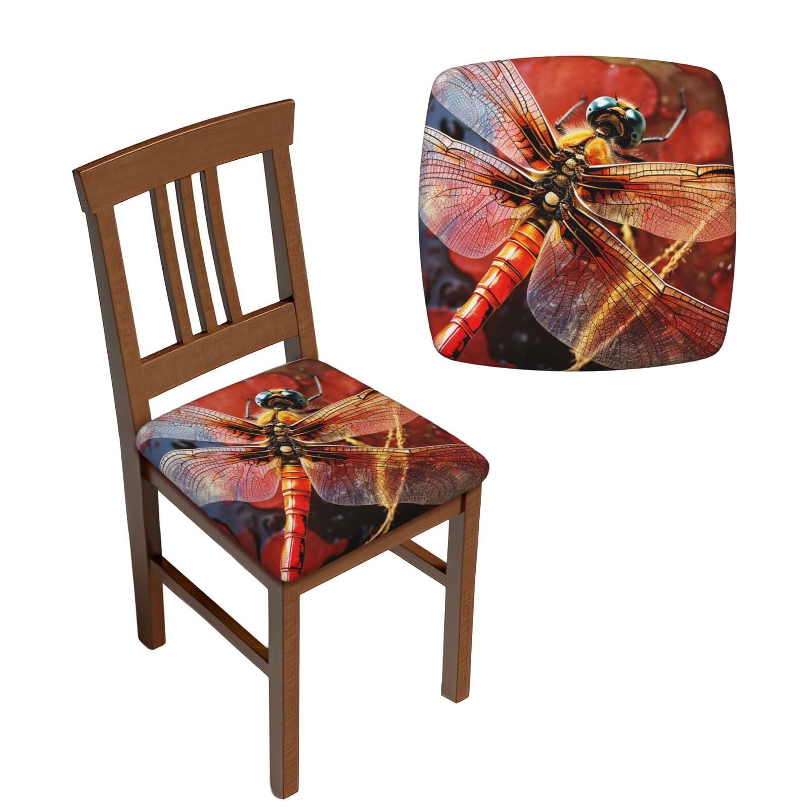Housses de siège extensibles lavables avec attaches pour protéger vos chaises carrées