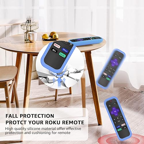 Miniatura 7 de Paquete de 2 fundas para control remoto para Roku, cubierta de batería para TCL Roku Smart TV Steaming Stick Remote, funda protectora de silicona,
