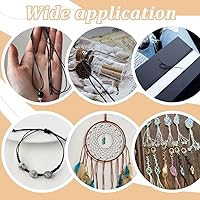 Vista 6 de PH PandaHall 100 yardas 1 mm de hilo de algodón encerado, hilo de cuerda encerada negra para cuentas de pulsera, collar, cuentas para la cintura