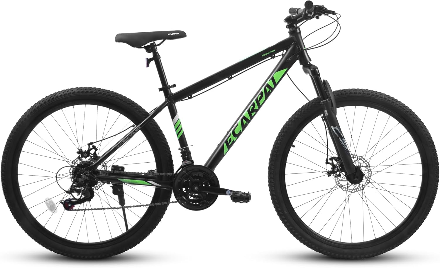 27 Inch Mountain Bike 21 Speed, Suspension Fork, Aluminum Frame Disc Brake, Mountain Biking for Both Men and Women Black/White