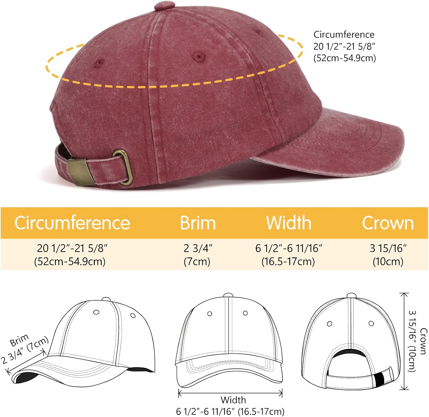 Kids Baseball Cap for Age 2-5,Adjustable Vintage Washed Cotton Toddler Baseball Hat for Boys & Girls - Image 2