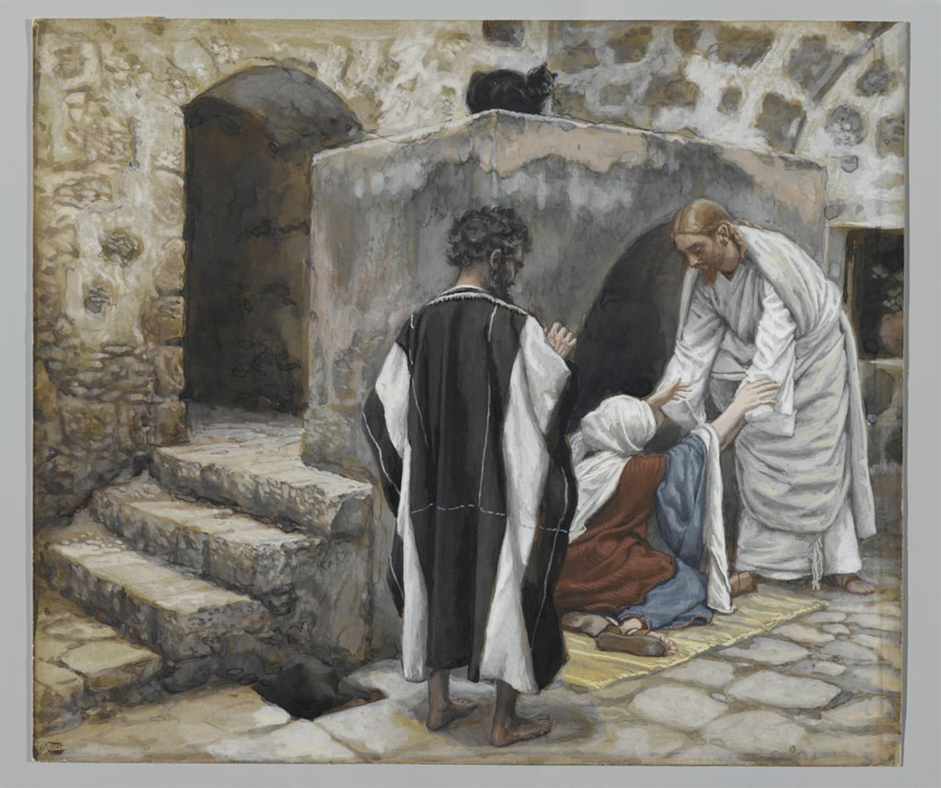 ARTXLXXBN Famous Print Painting Colorful Art Print the Healing of Peters Mother in Law by Jacques Canvas Art Decorations for Home Decor 60x90cm