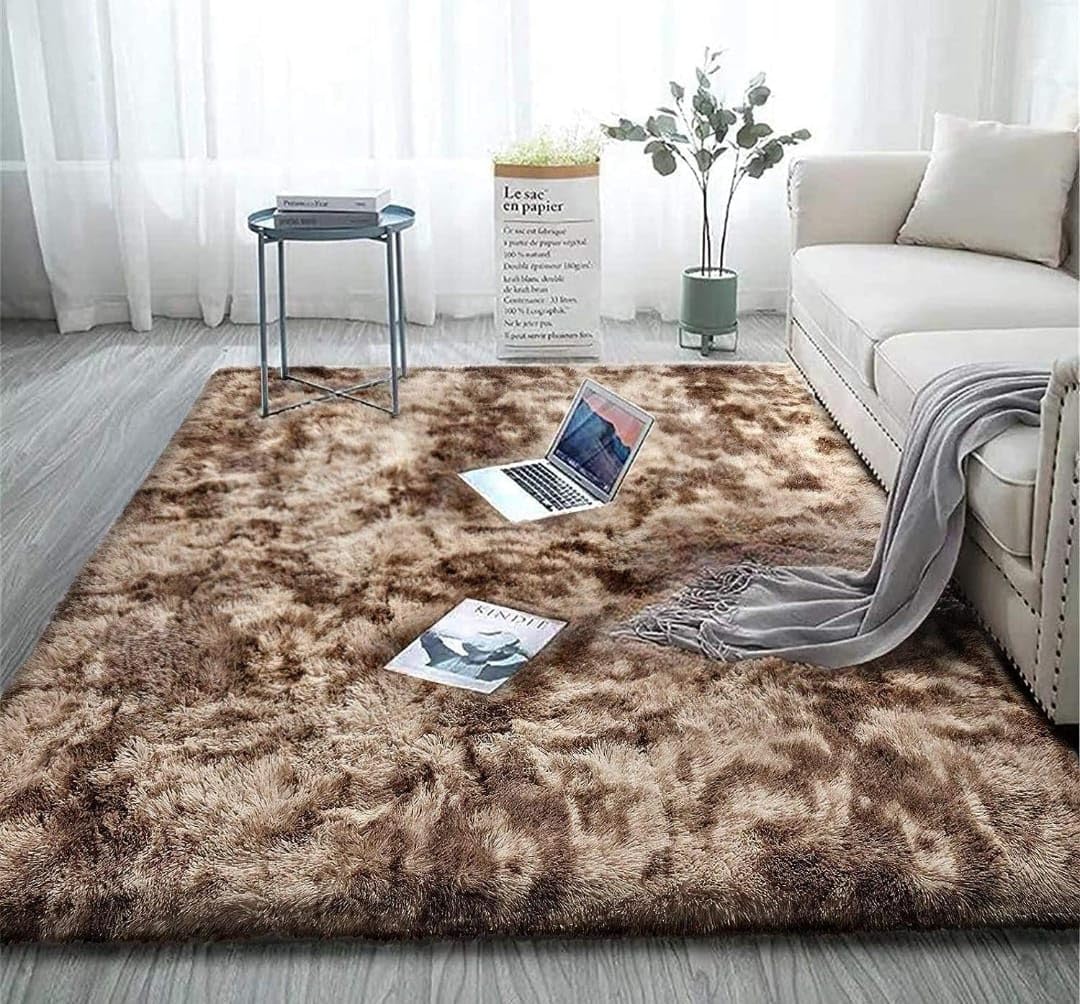Premium Shaggy Floor Carpet for Living Room | Soft Fluffy Thick Bedside Runner Rug & Micro Fibre Area Rugs for Bed Rooms,Hall,Kids Room,Dinning Room,Sofa Area(3x6 Feet Mouse)-image-47