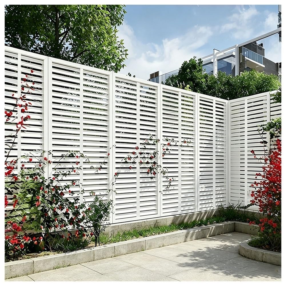Zfmnoyev Decorative Garden Solid Wood Divider, Climbing Vines & Flowers Grid-Style Lattice, Privacy Screen Outdoor Freestanding Fence Panel, for Patio Balcony Garden Backyard(30x150cm)
