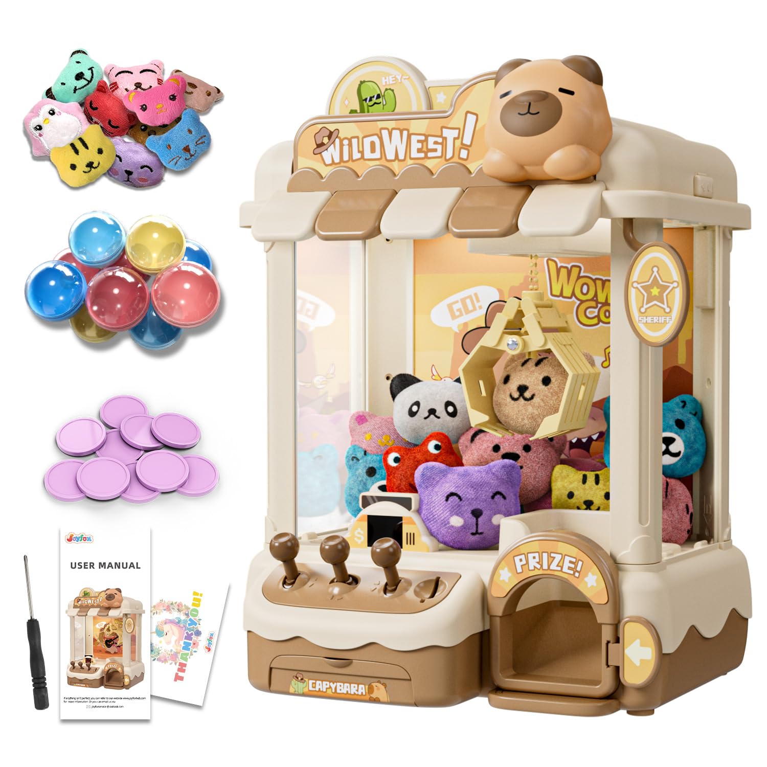 Amazon.com: Joyfox Capybara Claw Machine for Kids, Arcade Prize