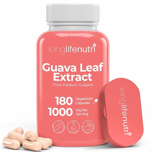 Guava Leaf Extract 1000mg - Organic Supplement from Psidium Guajava,