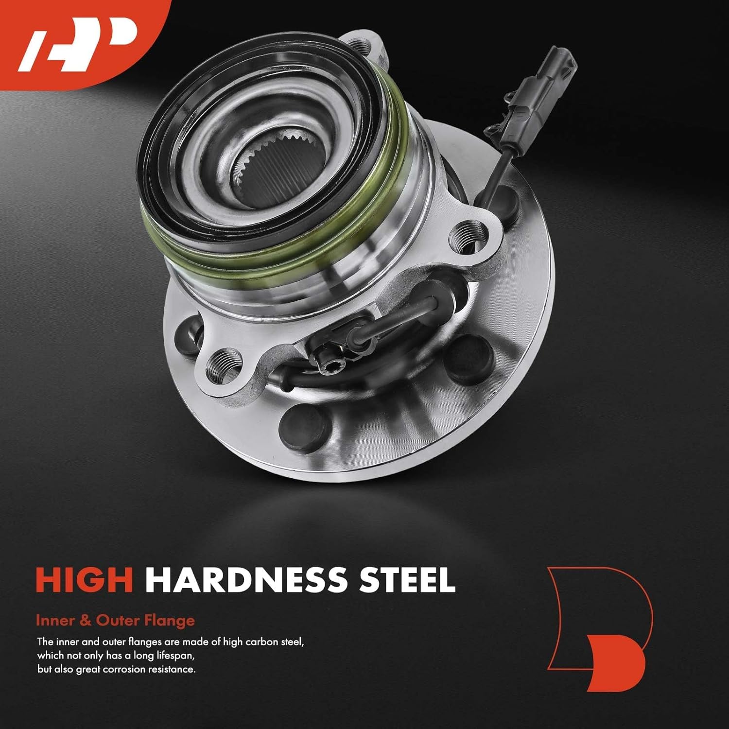 A-Premium 2 x Front Wheel Bearing and Hub Assembly with ABS & 6-Lug Compatible with Nissan Titan XD 2016-2024, 4WD Only