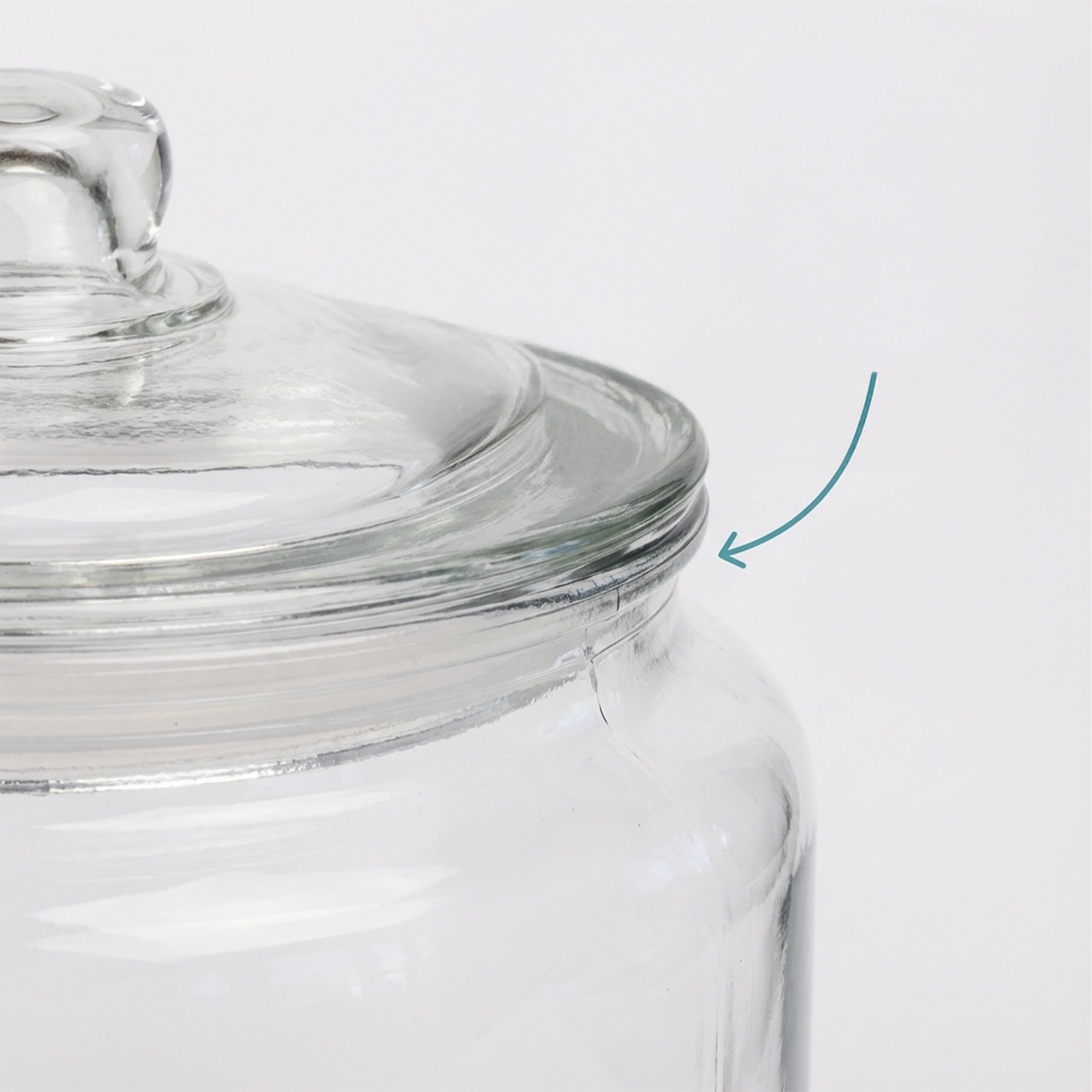 Relaxdays Bocal de conservation avec couvercle, 6 l, verre, H x D : 30 x 20 cm, rond, hermétique, transparent