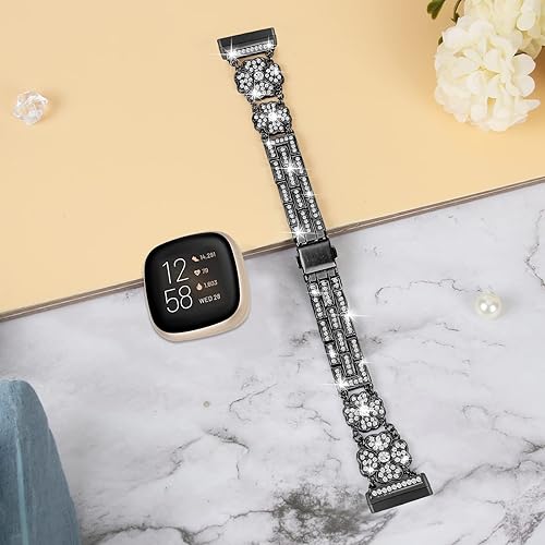 Miniatura 3 de TenCloud Correa de accesorios para pulsera compatible con Amazfit GTS 2 MiniGTS 4 MiniGTS 2Bip UBip 3Bip 3 Pro, pulsera de metal brillante para Bip