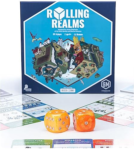 Miniatura 7 de Gate Keeper Games Rolling Realms - Juego de dados épicos de 1.378 in, juegos de guardián de puerta, d6s de resina jumbo para uso con reinos rodantes