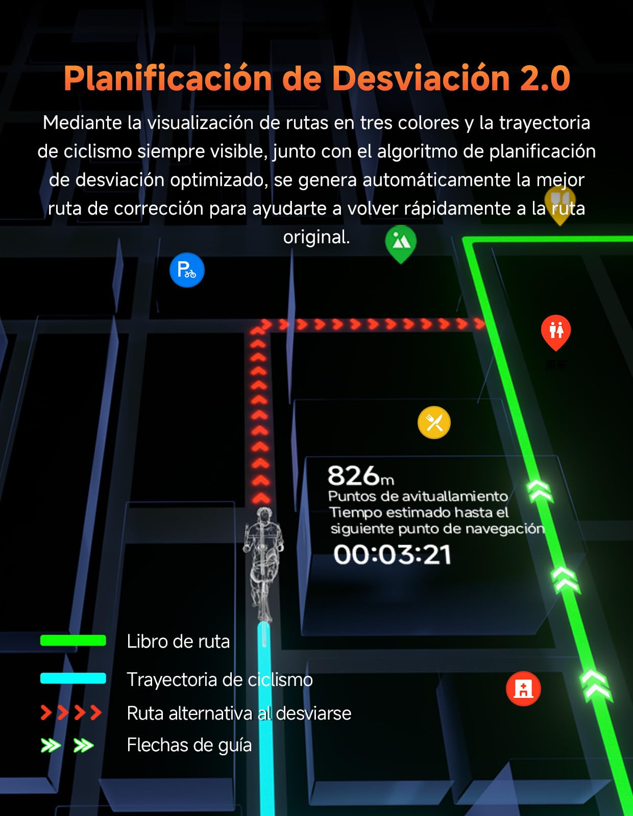 iGPSPORT BiNavi GPS Bicicleta, Análisis Entrenamiento Función Recorrido Continuo Detección de Movimiento 3,5" Pantalla Táctil Control de Música y Cámara de Acción, iClimb Pro, 35H,Negro