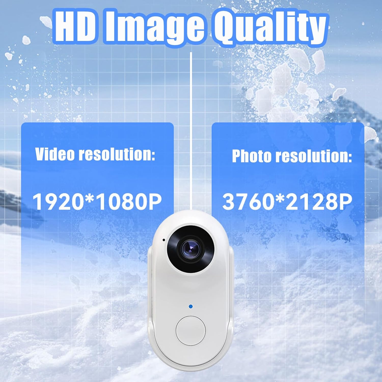 Comparison of video and photo resolutions for the camera