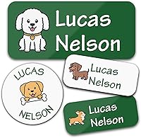 Vista 20 de 130 Etiquetas de nombre personalizadas para guardería, impermeables, adhesivas, personalizadas, para ropa, botellas de agua, loncheras y suministros