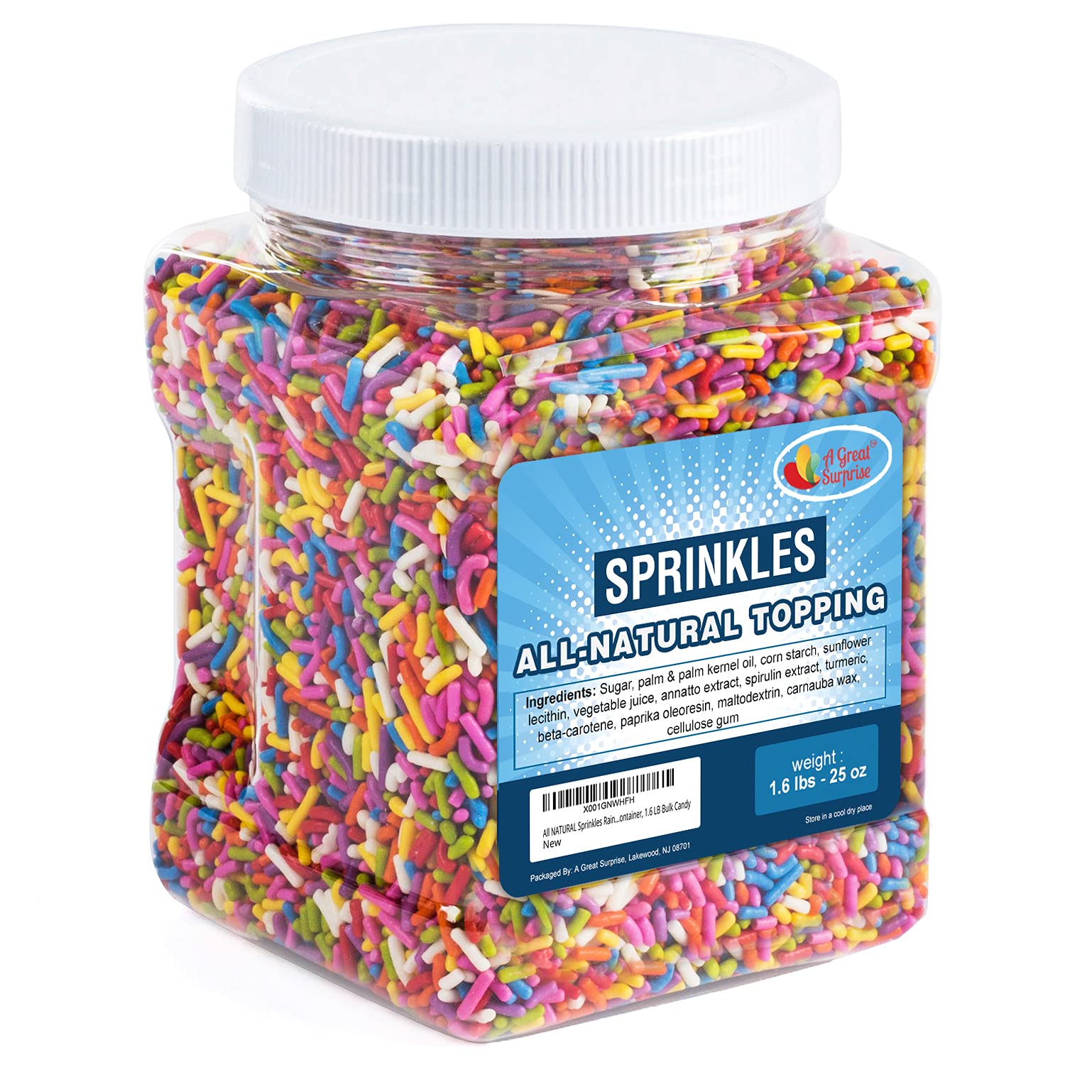 All NATURAL Sprinkles Rainbow Rainbow Sprinkles with NO ARTIFICIAL