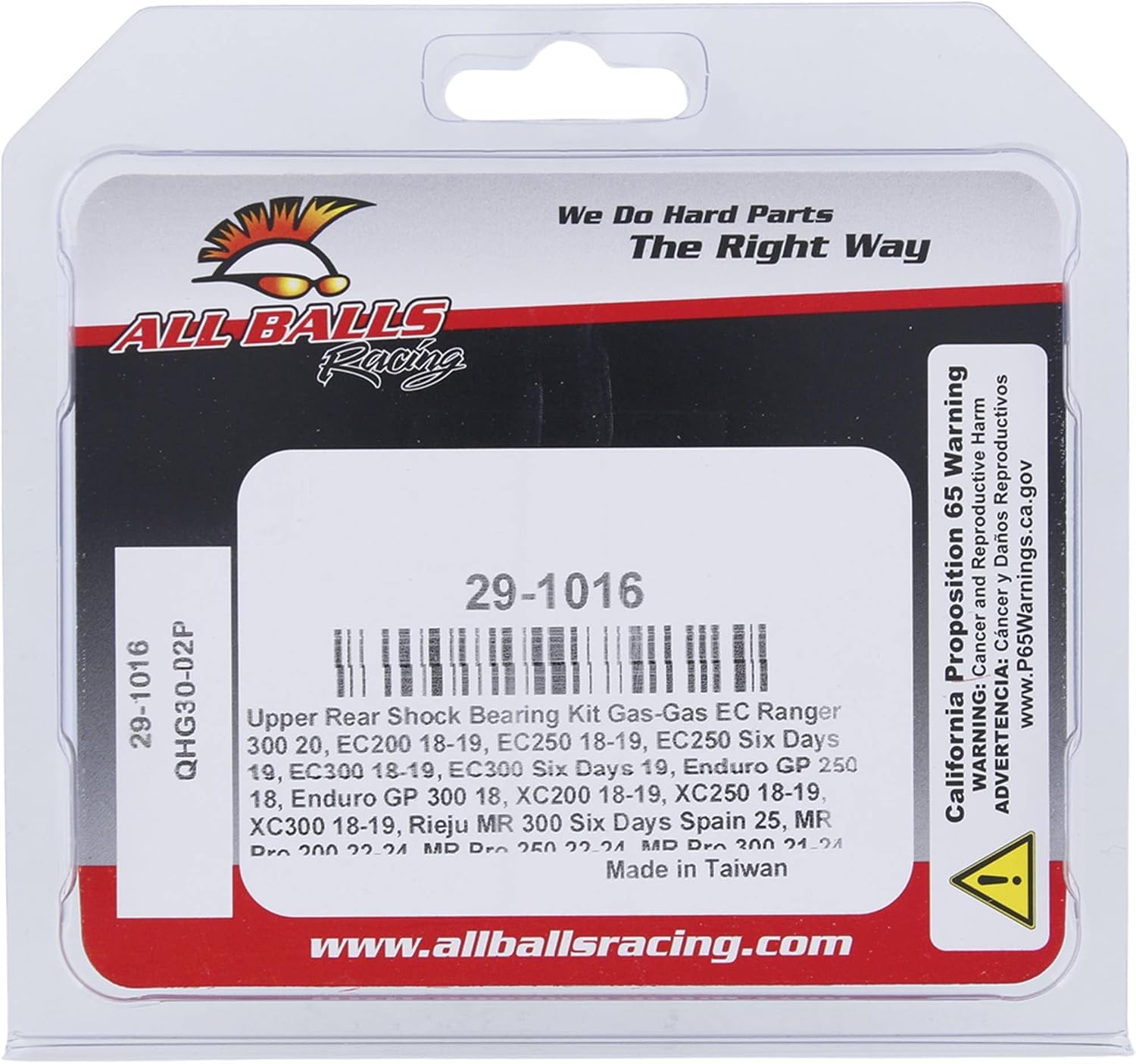 All Balls Racing 29-1016 Rear Shock Bearing Kit Compatible with/Replacement for Yamaha YZ125 1998-2019, WR250F 2001-2014, YZ250 1998-2019, YZ250F 2001-2013, YZ250X 2016-19, YZ400F 1998-99