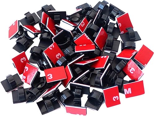 Miniatura 9 de 50 clips de cable autoadhesivos 3M para gestión de cables fuertes, organizador de cables, abrazadera de escritorio, para oficina, hogar, mesas de