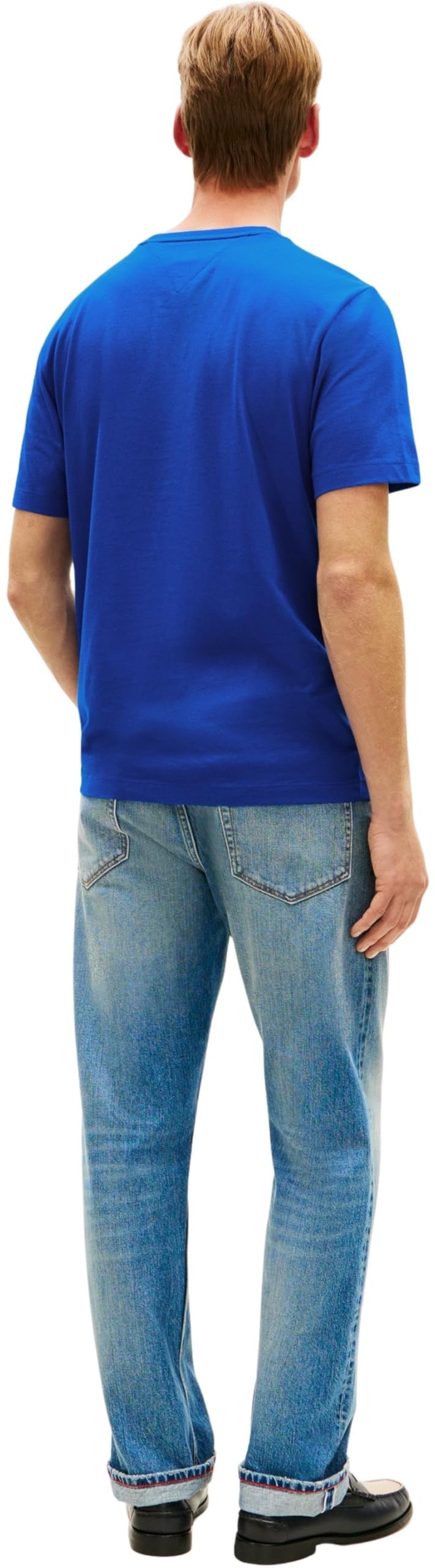 Tommy Hilfiger Herren T-Shirt Kurzarm Seasonal Solid Tee mit Rundhalsausschnitt, Blau (Regal Blue), XS – Ansicht 2