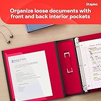 Vista 6 de Carpeta Staples Better, 2 pulgadas, Roja