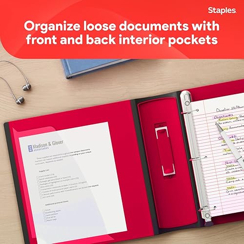 Miniatura 6 de Carpeta Staples Better, 2 pulgadas, Roja