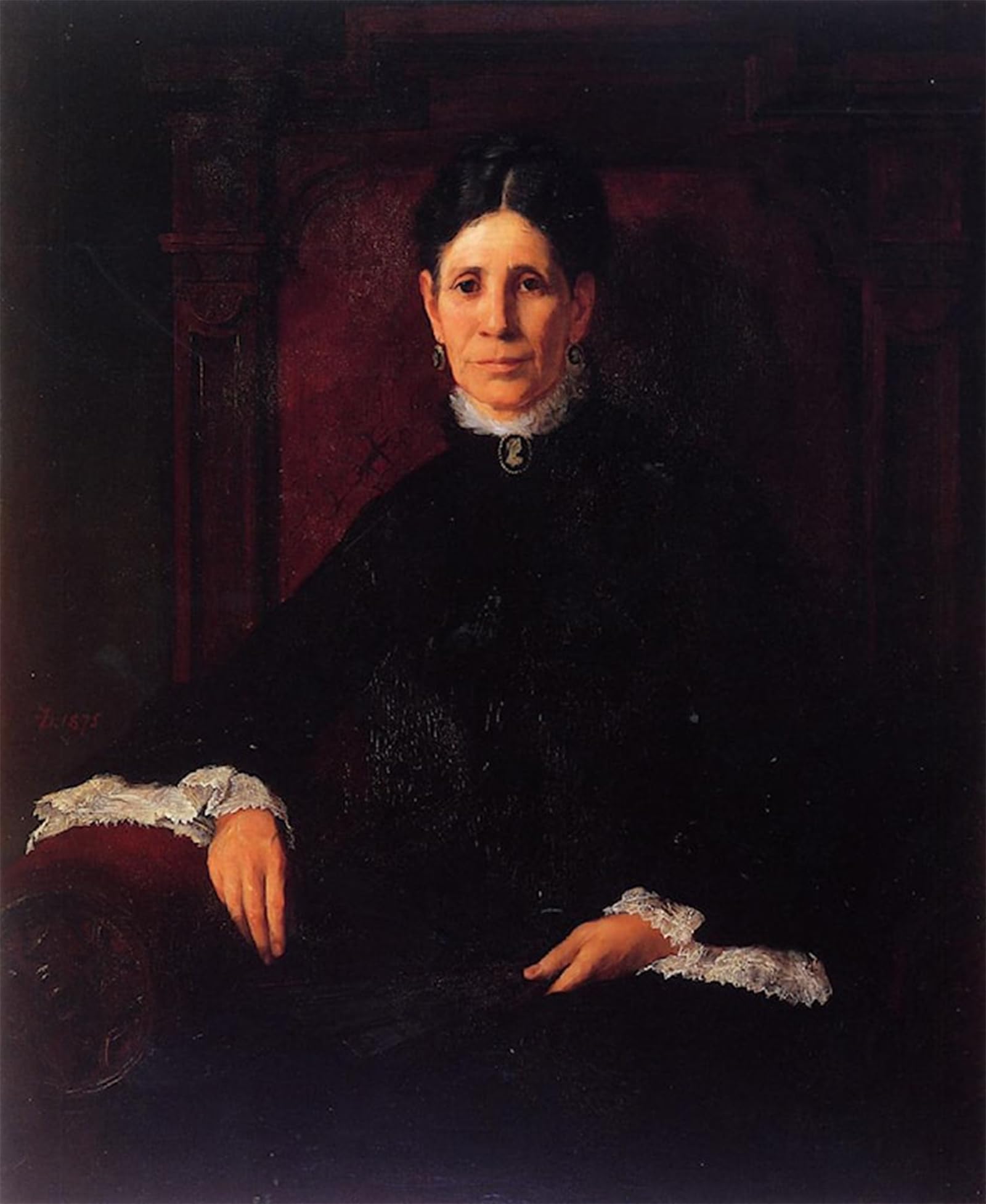 POSTERIIk Vintage Art Print Images Pictures Print Portrait of Frances Schillinger Hinkle Frank Duveneck Modern Colour Posters for Office Home Decor 60x90cm