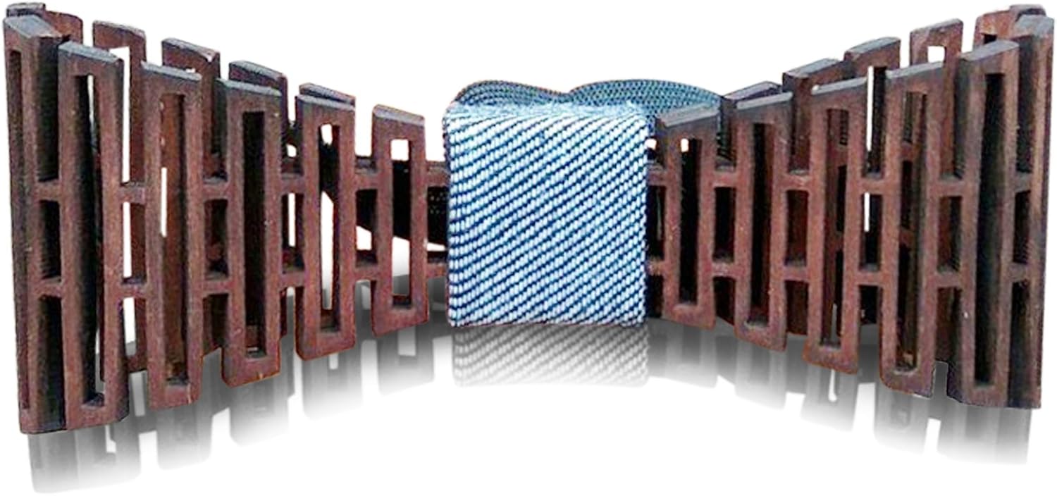 Wooden Bow Tie 3D Unique Design Holiday Wedding Wood Bowtie Men Necktie Gift Box Lattice/Jeans