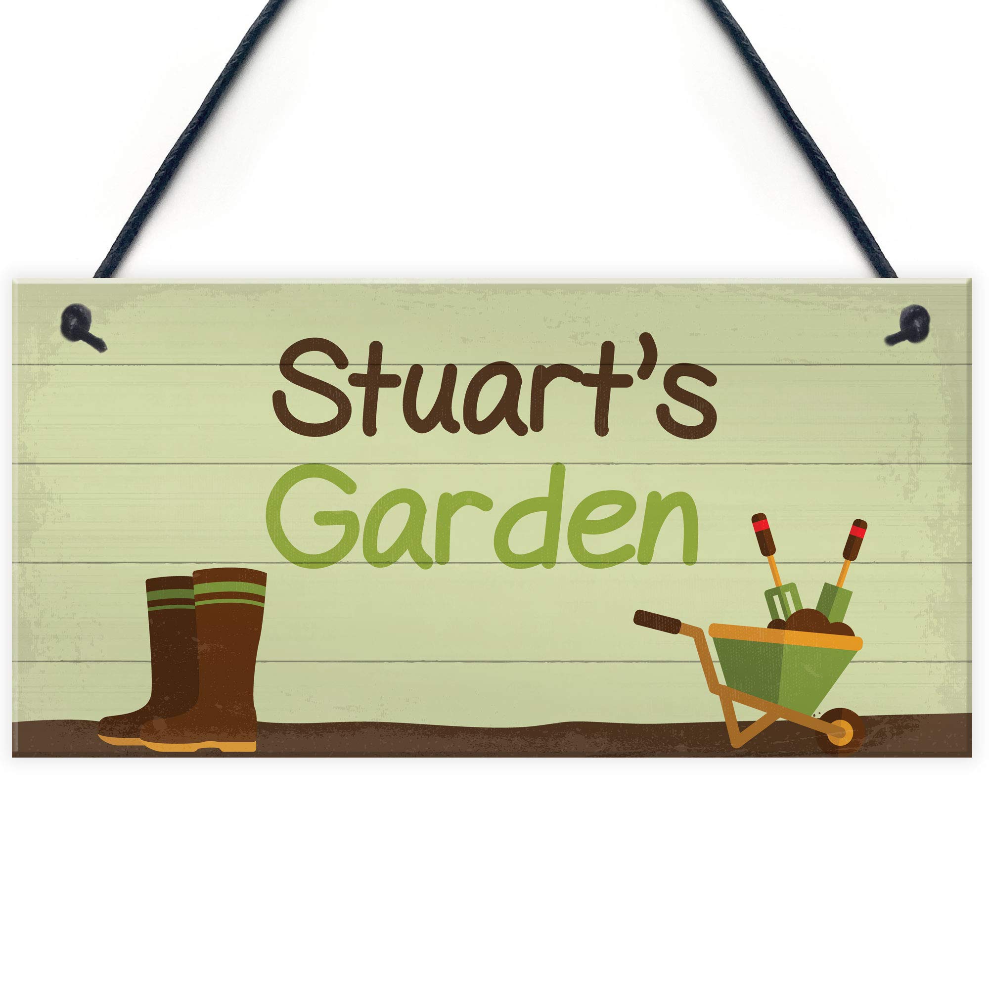 Red Ocean Garden Sign Personalised Shed Garage Summer House Plaque Gift For Him Gift For Her