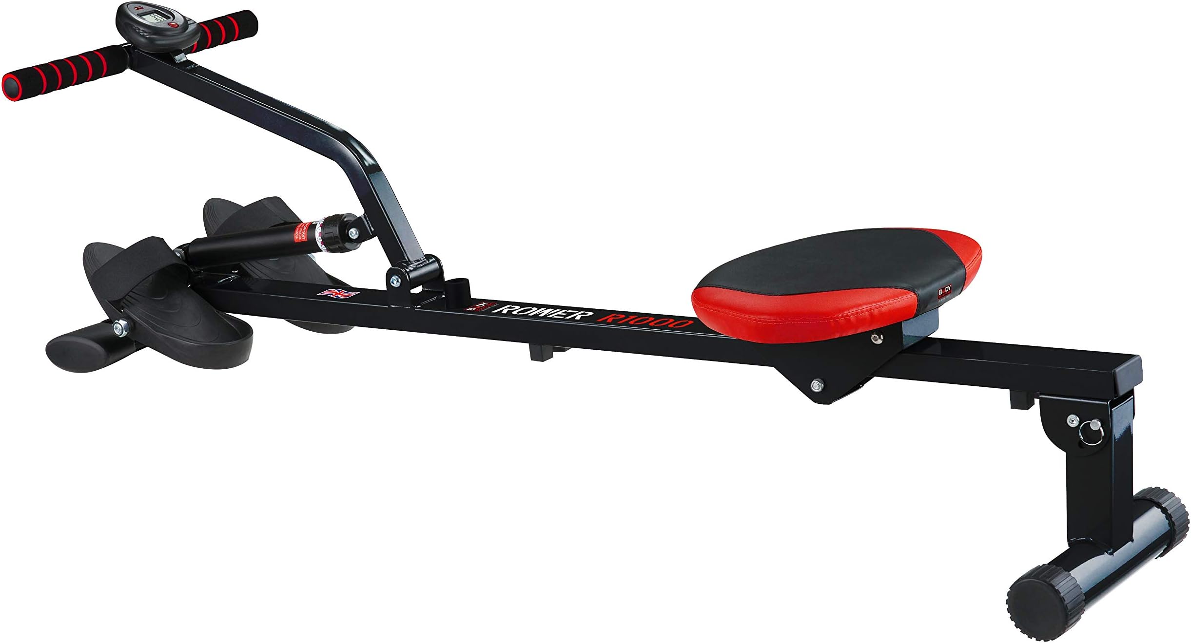 Body Sculpture BR1000 Compact Hydraulic Rower | 12 Level Adjustable Resistance | Adjustable Incline | Smooth Riding | Track Your Progress
