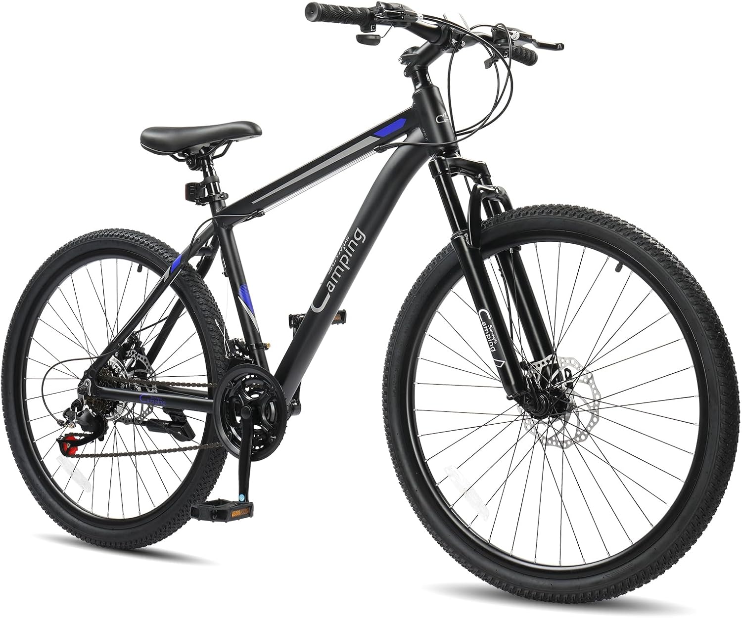 26/27.5" Mountain Bike 21 Speed Men's Mountain Bike with Lightweight Aluminum Frame, Powerful Dual Disc Brake, Precision 21 Speed Shifting, Men's Bicycle for Commuter & Travel