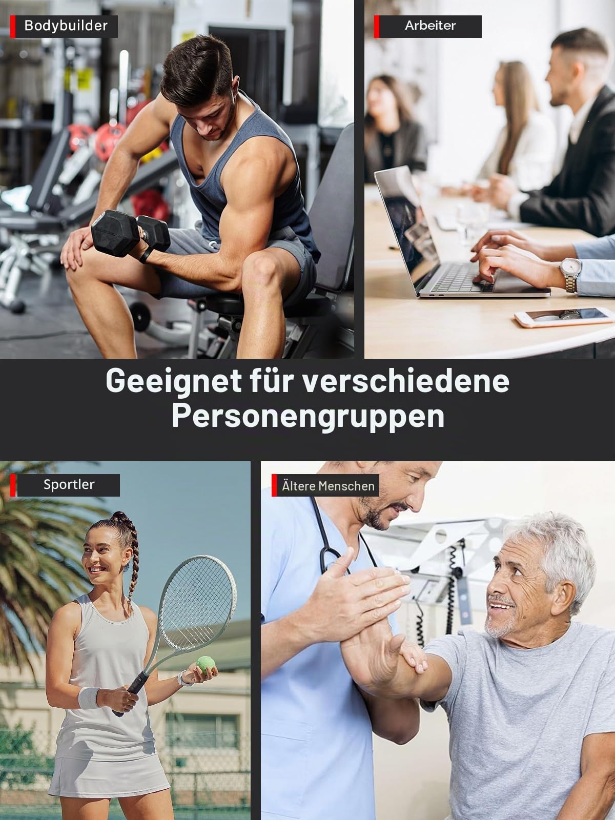 JTHEW Griffkrafttrainer, verstellbarer Widerstand, 5–60 kg, Handgreifer und Unterarmstärkungsgerät mit intelligentem Zähler für Sport und Reha