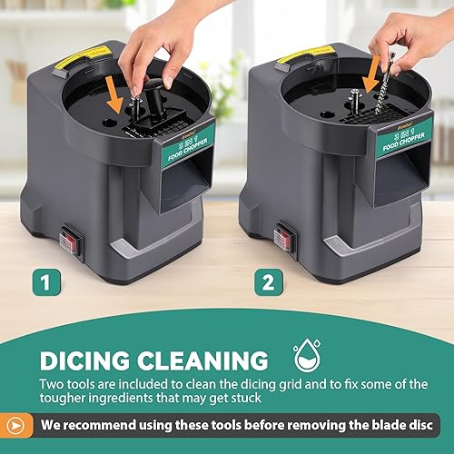 Miniatura 5 de Newhai Trituradora eléctrica 3 en 1 para cortar verduras multifuncional, máquina automática de verduras y frutas, para uso comercial y doméstico,