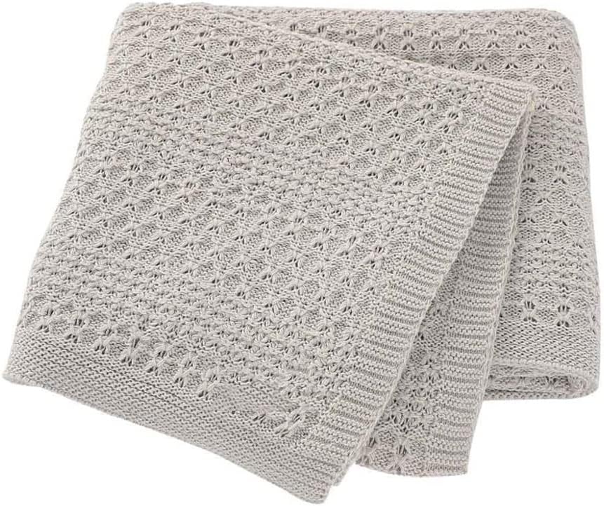 Blankets Boys Girls Stroller Bed Crib Solid Color Knitted Infant Kids Monthly Swaddle Wrap Quilts