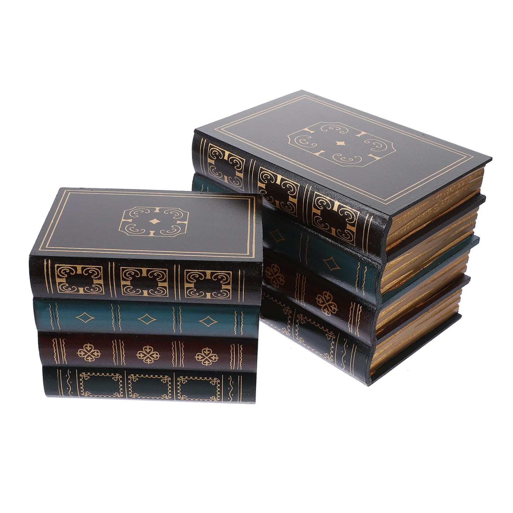 Livre en bois décoratif (lot de 2) - Faux livre créatif maison