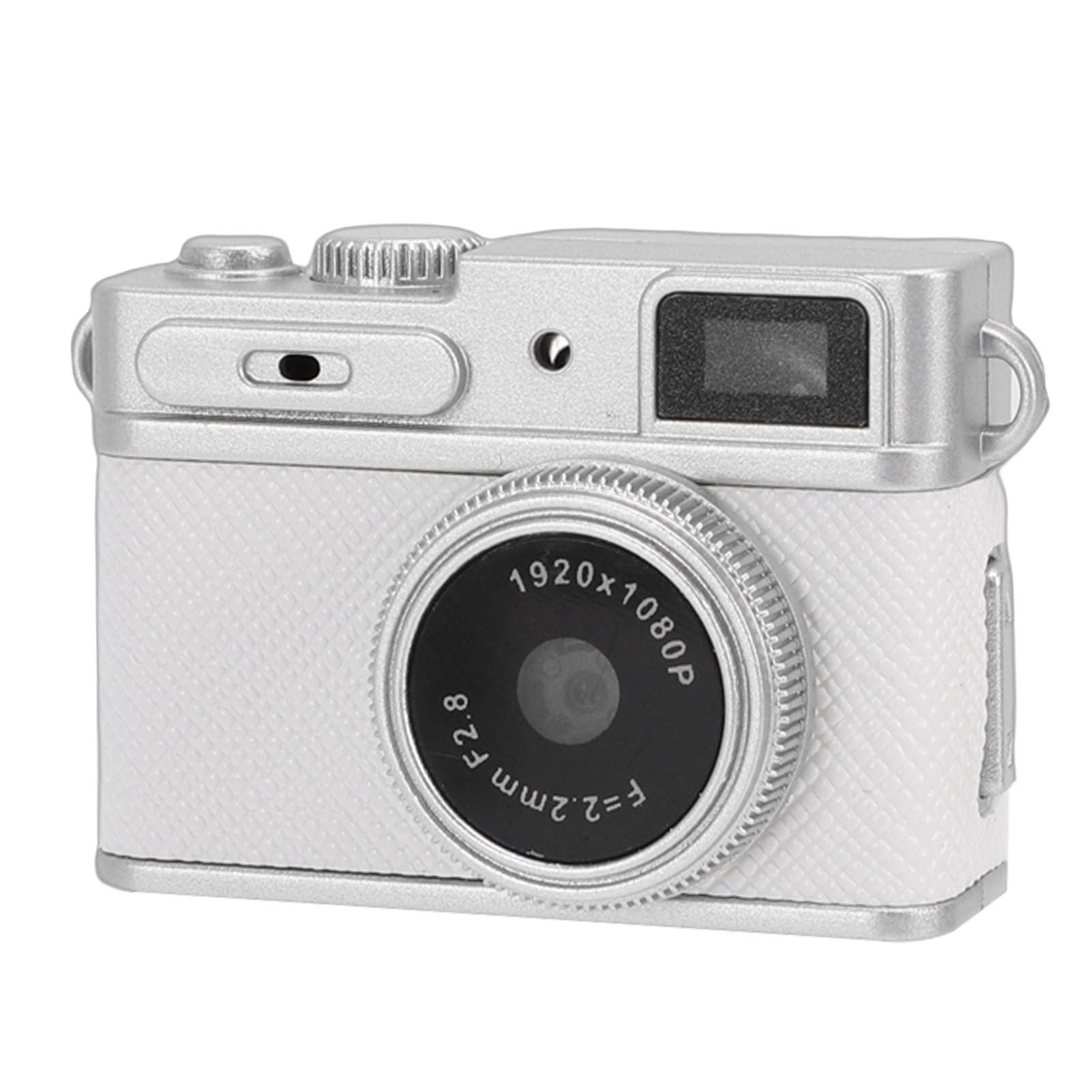 Digital Camera, 3MP 1080P Small Portable Keychain Camera with 130 Wide Angle Lens, 0.96" Screen, Vintage Video Recorder, for Travel Vlog (White)-image-35