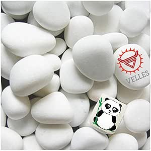 12 Stück Weiße Kies Dekosteine 3-8cm - Naturkiesel Zum Bemalen & Basteln