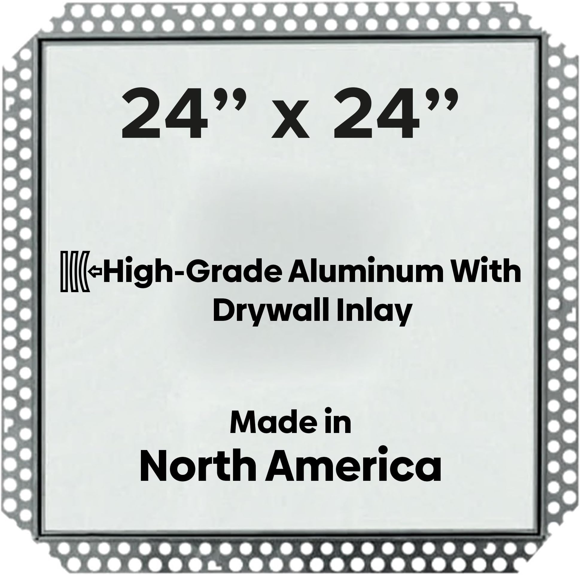 Best 24โ x 24โ Flush Access Panel for Drywall โ High-Grade Aluminum Frame with 5/8โณ Drywall Inlay, Mud-in Flange, Welded Frame, Removable Hatch & Touch Latches for Non-Rated Walls, BA-IVHDF