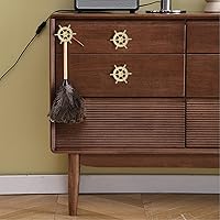 Vista 5 de 6 manijas de timón de barco, pomos de gabinete de timón de barco, perillas temáticas oceánicas, manijas de aleación de zinc, pomos de tocador