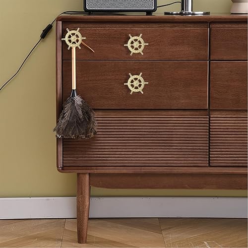 Miniatura 5 de 6 manijas de timón de barco, pomos de gabinete de timón de barco, perillas temáticas oceánicas, manijas de aleación de zinc, pomos de tocador para
