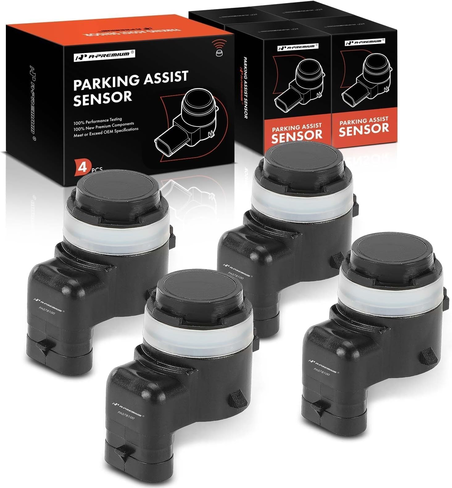 A-premium4-PC Reverse Backup Parking Assist Sensor Compatible with Select Ram, Jeep & Dodge Models - 1500/2500/3500 2019-2023, Wrangler 2018-2023, Gladiator 2020-2023, Durango 2023