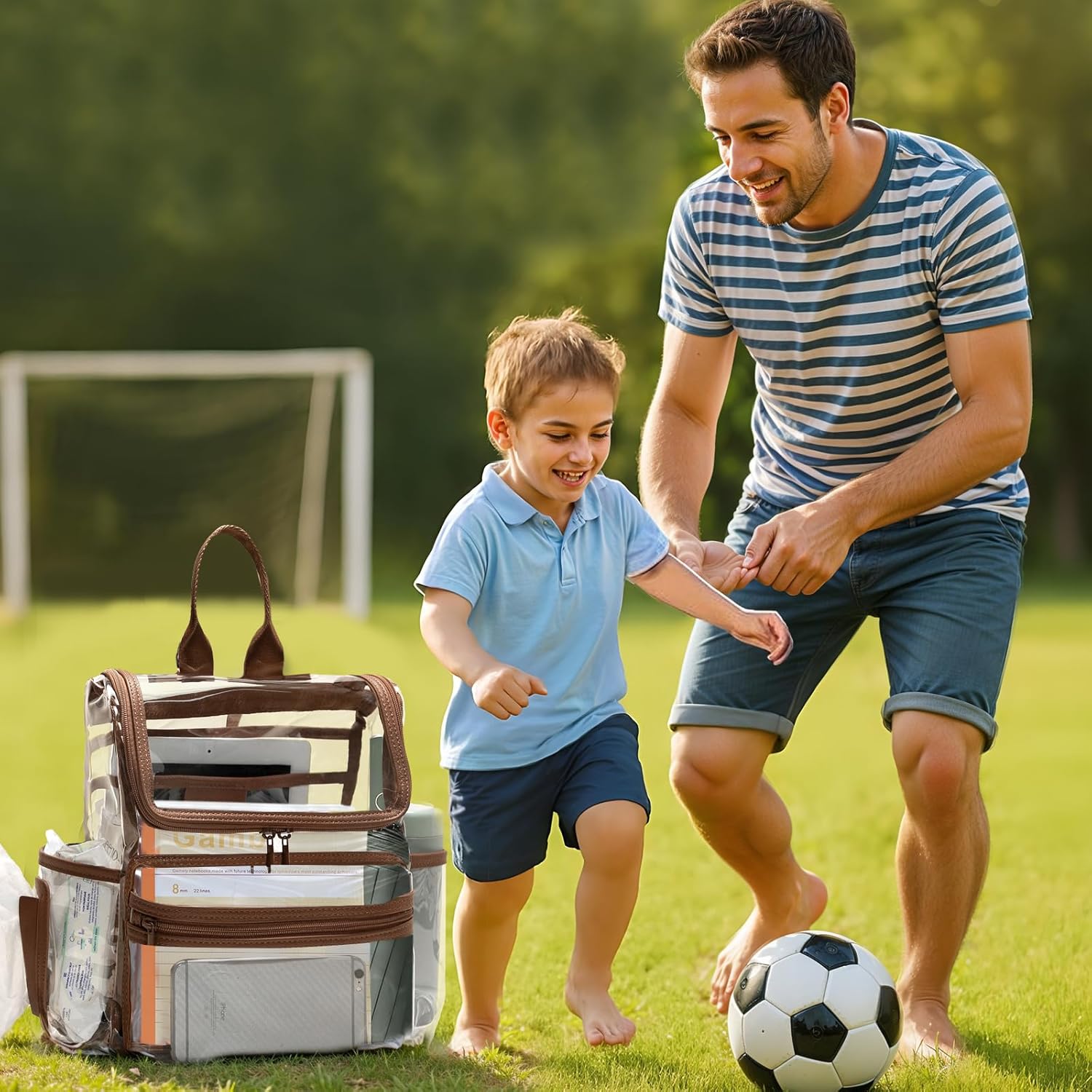 MOMINSIDE Diaper Bag Backpack Small Diaper Bag,Mini Diaper Bag, Clear Bag for Stadium Events Small Clear Bag 12x6x12 for Girls Boys Moms Dads Adult Concert Sports Bag - Image 8