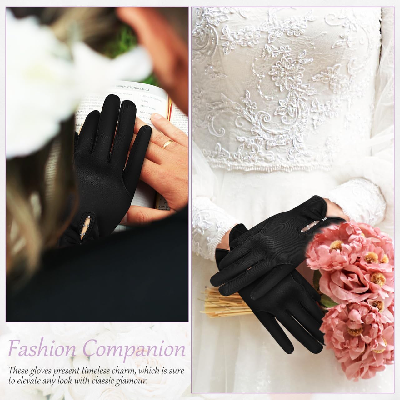 Black Satin Wedding Gloves Women S Wrist Length Bridal Gloves Elegant Short Satin Gloves for Proms Evening Party Dress Accessory