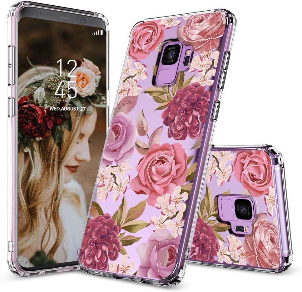 MOSNOVO for Galaxy S9 Case,Galaxy S9 Case, Blossom Flower Floral Clear Design Shock Absorption Bumper Soft TPU Cover Case for Samsung Galaxy S9