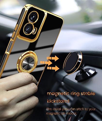Miniatura 6 de Dretal Funda para Motorola G 5G 2024, Funda para Moto G 5G 2024, 2X Protector de Pantalla, Soporte de Anillo Giratorio de 360, Soporte Magnético