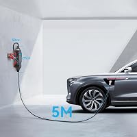 Youwoauto 11KW 3-fázisú Hordozható Wallbox Töltőállomás - Type 2 Töltőkábel CEE Csatlakozóval, Állítható Töltőteljesítmény, Applikációs Vezé 7