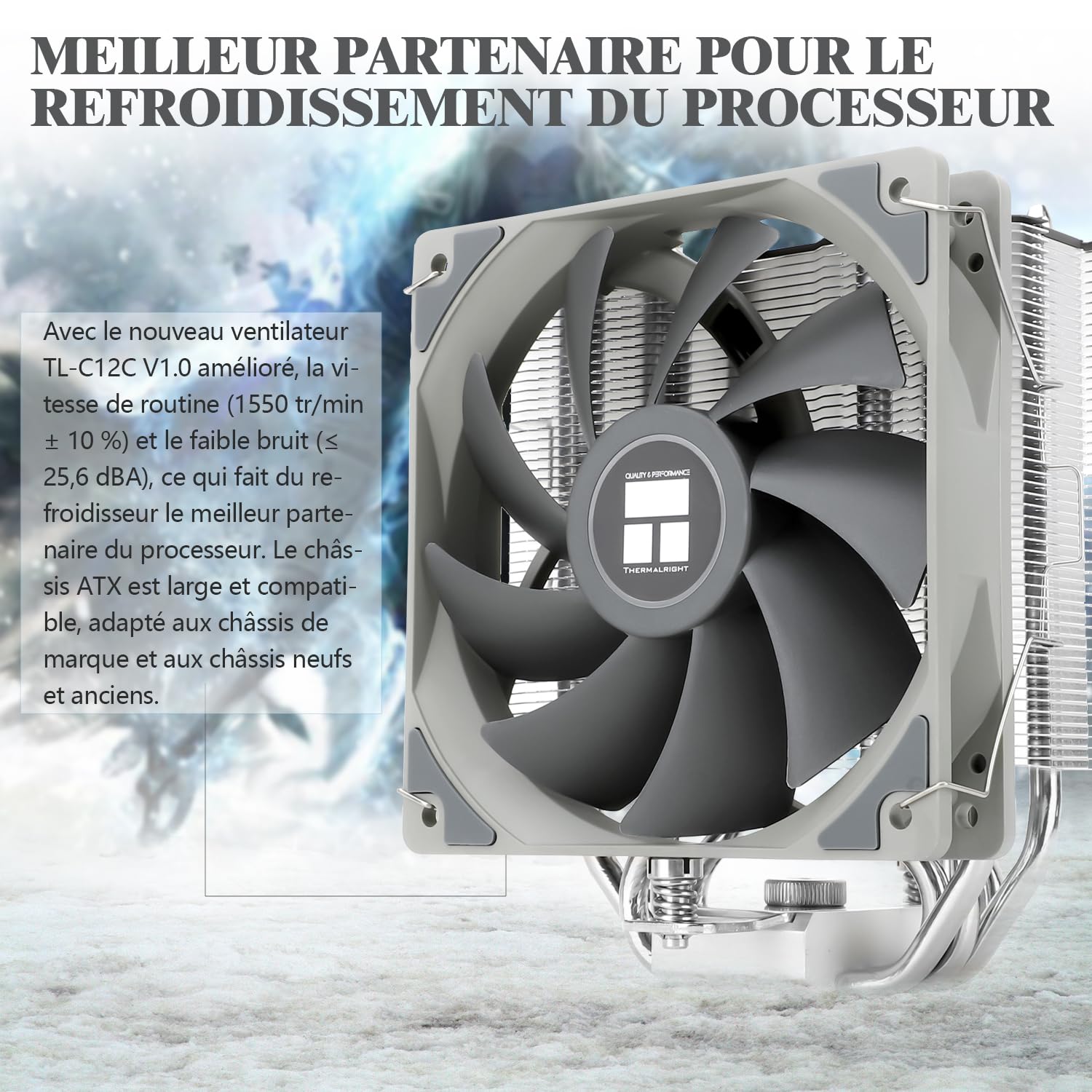 Thermalright Assassin King 120 SE CPU Air Cooler, 5 Heatpipes, TL-C12C PWM Fan, para AMD AM4 AM5/Intel 1700/1150/1151/1155/1156/1200, Ordenador de escritorio