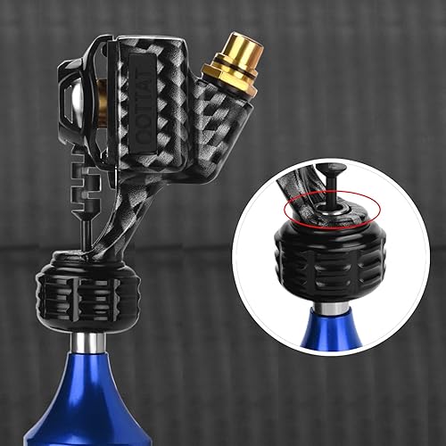 Miniatura 4 de Rotary Tattoo Pen Machine, Long Pen Tattoo Kit Rotary Tattoo Machine, Cartucho Inalámbrico Ametralladora Tatuaje Agujas de Tatuaje Marco de Aleación