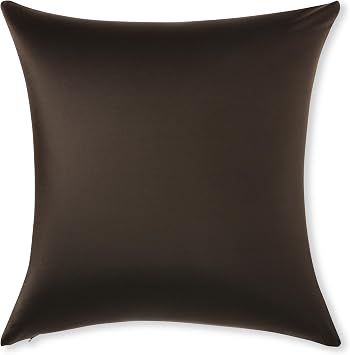 PILLOWY 24" x 24" Throw Pillow - Black 1 PCS Luxurious Premium Microbead Pillow with 85/15 Nylon/Spandex Fabric. Forever Fluffy, Outstanding Beauty & Support. Silky, Soft & Beyond Comfortable